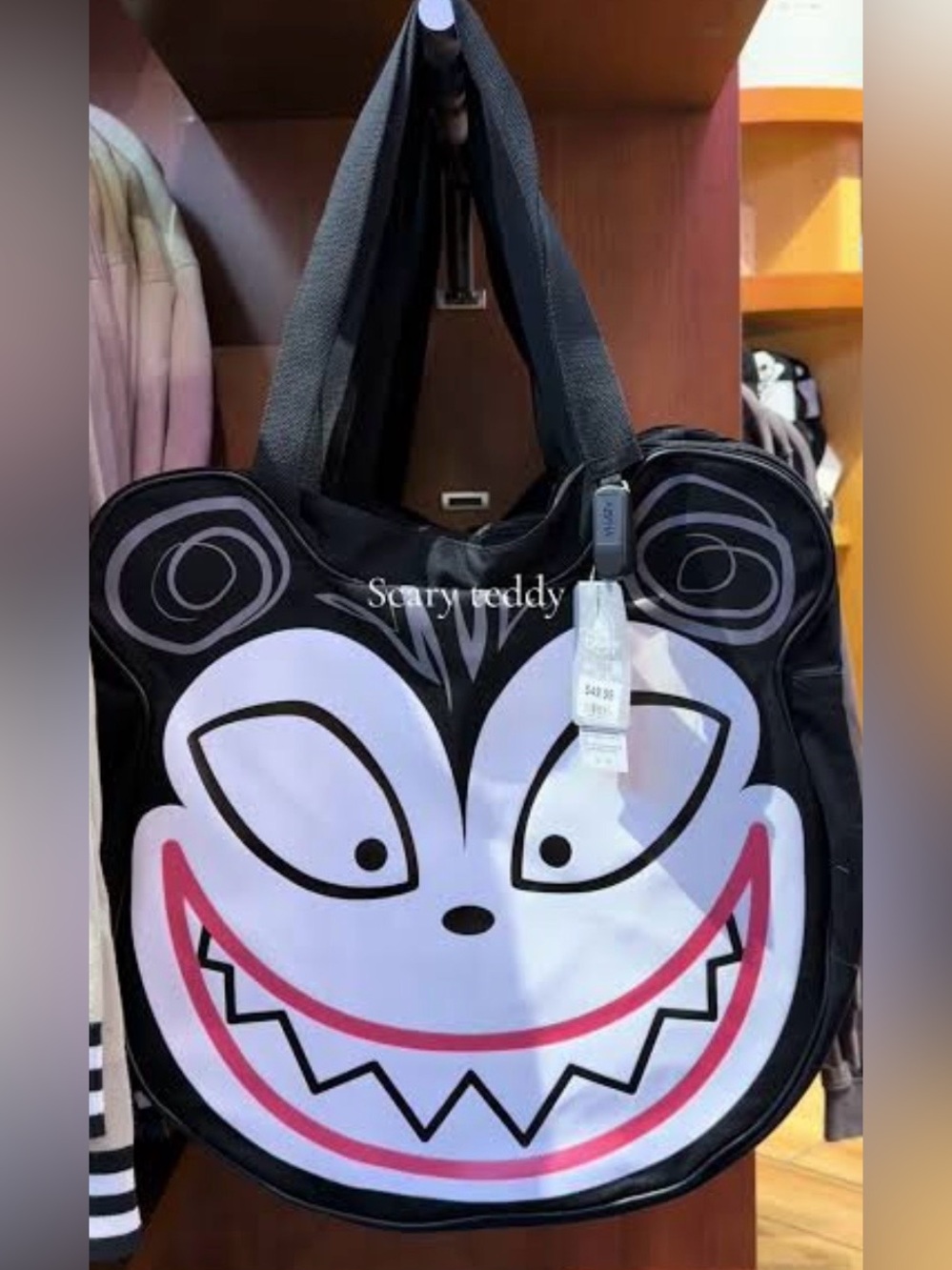 Disney Parks Vampire Teddy Big Face Canvas Tote